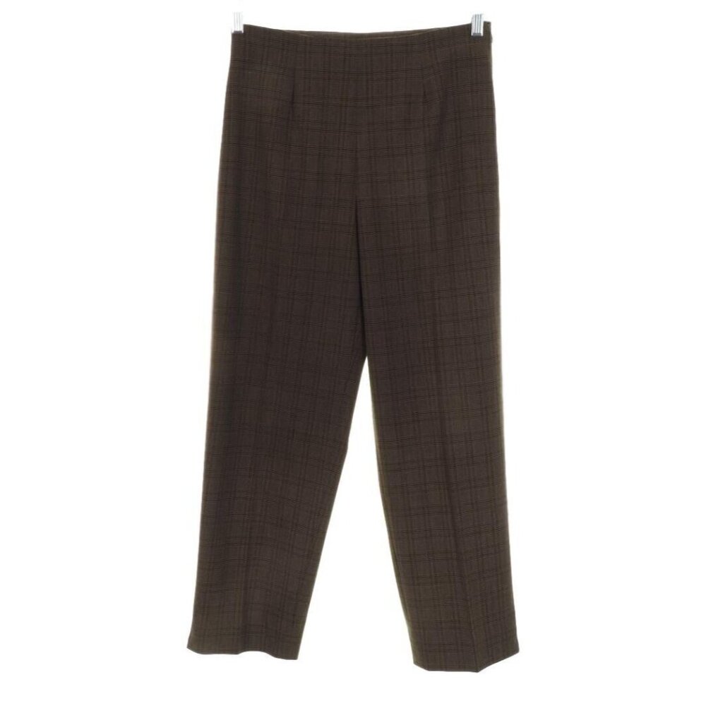 Elements Womens Pants Size 6 Brown Plaid 30 x 28 Straight Leg Short 30 x 28